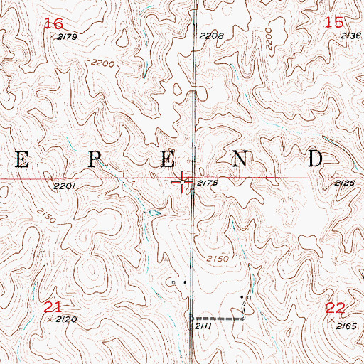 Topographic Map of Township of Independent, NE