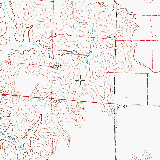 Topographic Map of Township of Industry-Rock Falls, NE