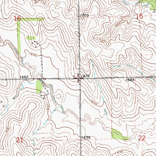 Topographic Map of Township of Joliet, NE