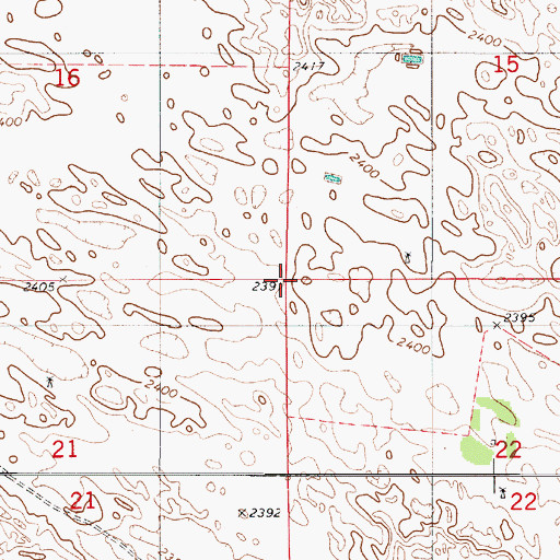 Topographic Map of Township of Josie, NE