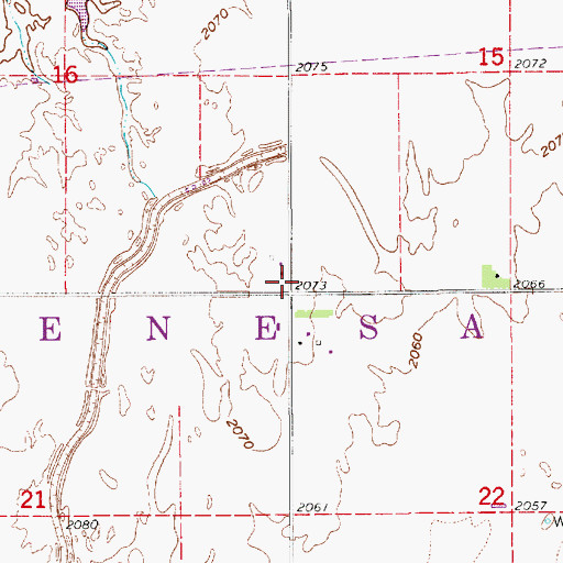 Topographic Map of Township of Kenesaw, NE