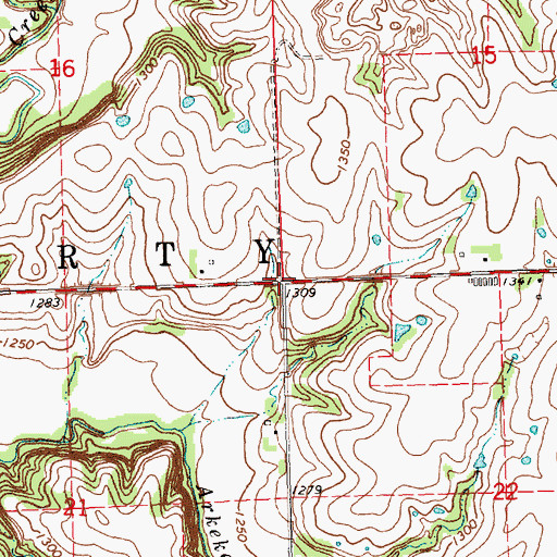 Topographic Map of Township of Liberty, NE