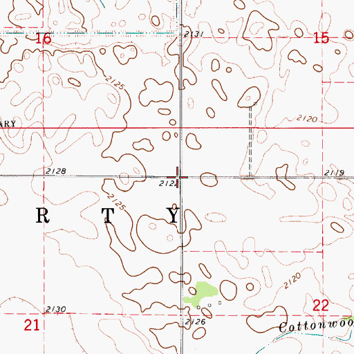Topographic Map of Township of Liberty, NE