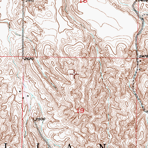 Topographic Map of Township of Lillian, NE