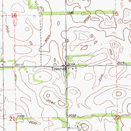 Topographic Map of Township of Lincoln, NE
