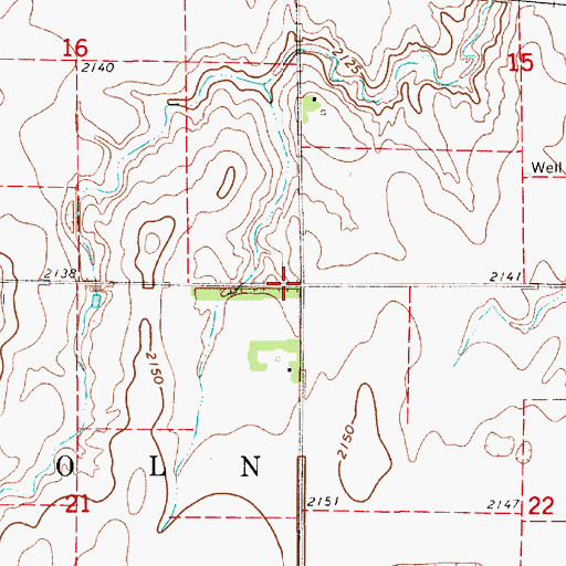 Topographic Map of Township of Lincoln, NE