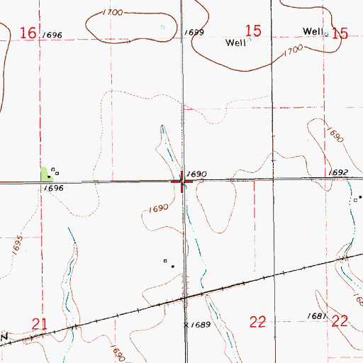 Topographic Map of Township of Logan, NE