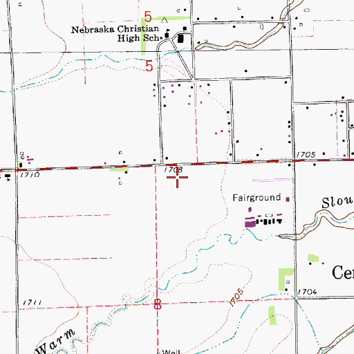Topographic Map of Township of Lone Tree, NE