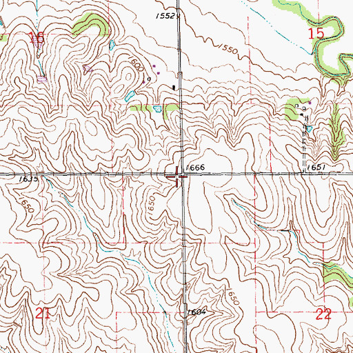 Topographic Map of Township of Lost Creek, NE