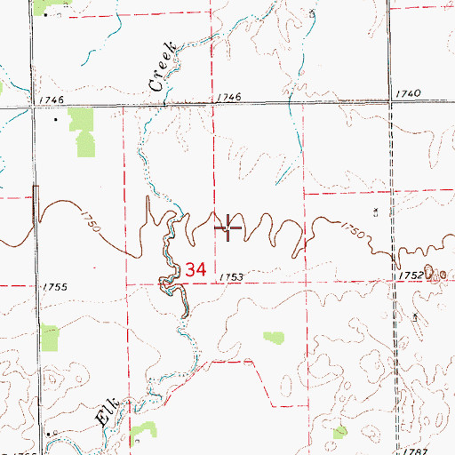 Topographic Map of Township of Loup, NE