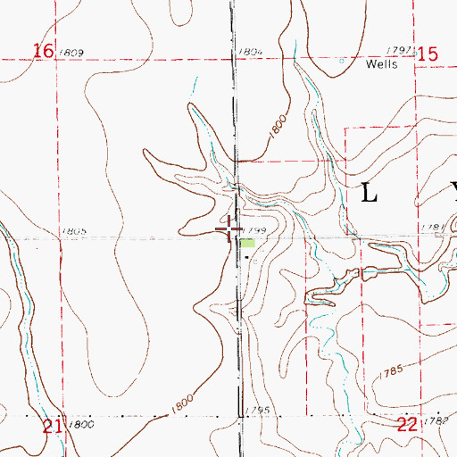Topographic Map of Township of Lynn, NE