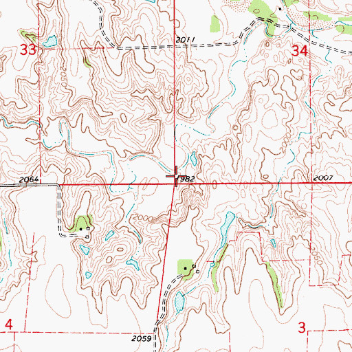 Topographic Map of Township of Marion, NE