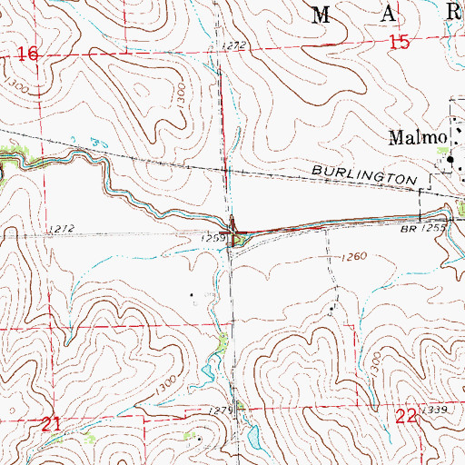 Topographic Map of Township of Mariposa, NE