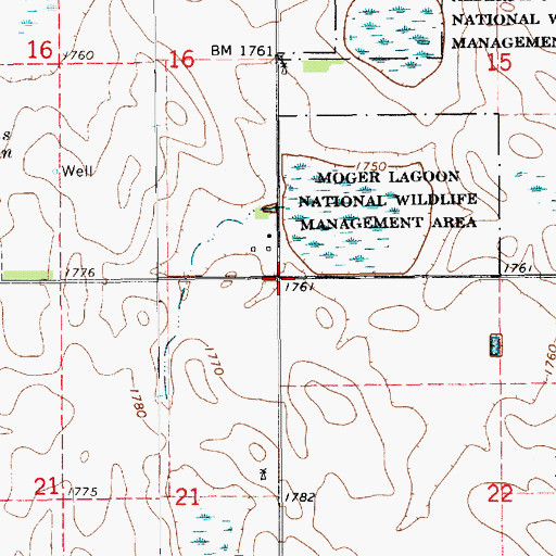 Topographic Map of Township of Marshall, NE