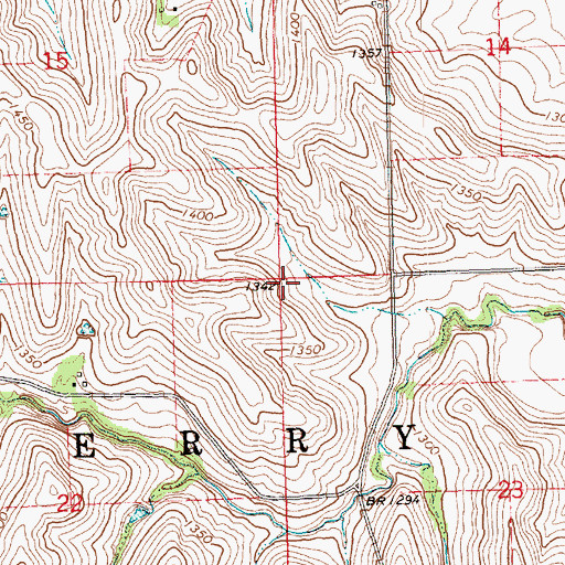 Topographic Map of Township of Merry, NE