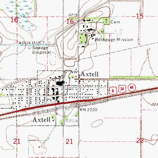 Topographic Map of Township of Mirage, NE