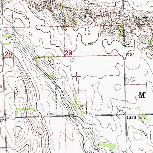Topographic Map of Township of Morse Bluff, NE