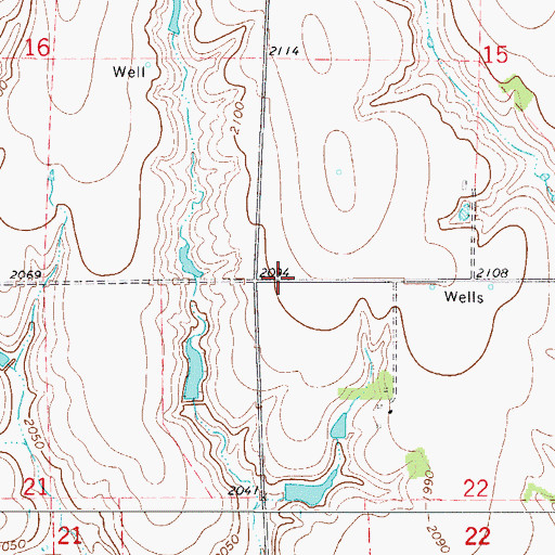 Topographic Map of Township of Mullally, NE