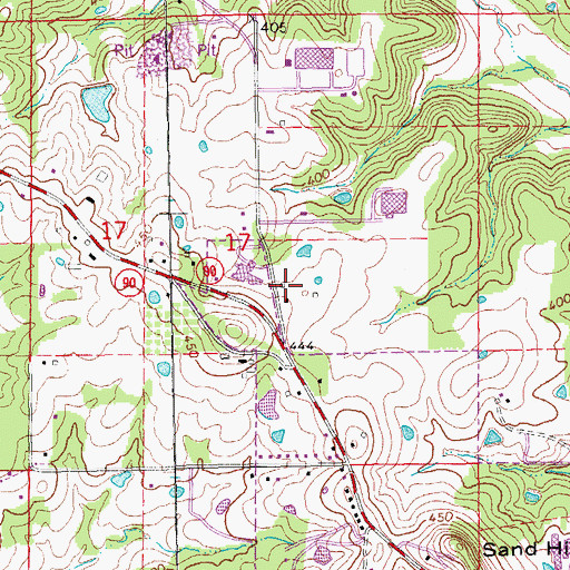 Topographic Map of Randolph County Medical Center Heliport, AR