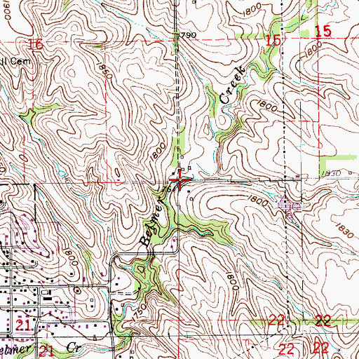 Topographic Map of Township of Neligh, NE
