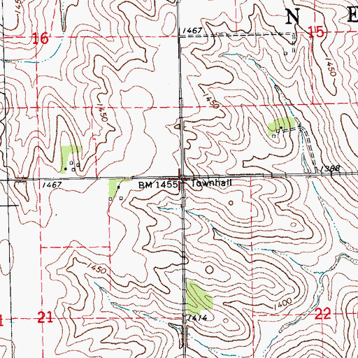 Topographic Map of Township of Neligh, NE