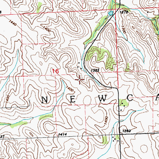 Topographic Map of Township of Newcastle, NE
