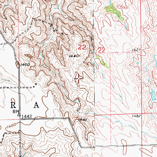 Topographic Map of Township of Niobrara, NE