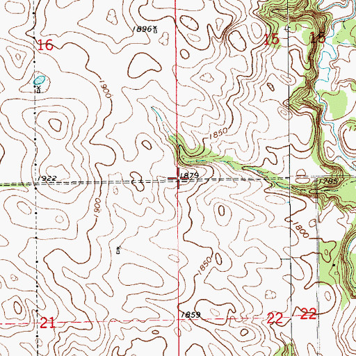 Topographic Map of Township of Oakdale, NE