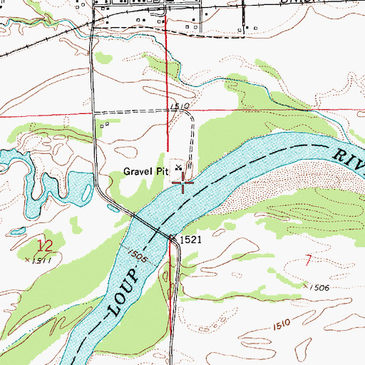 Topographic Map of Township of Oconee, NE