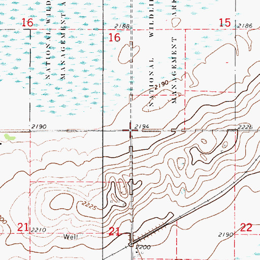 Topographic Map of Township of Oneida, NE