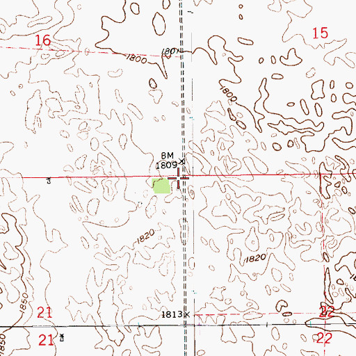 Topographic Map of Township of Ord, NE