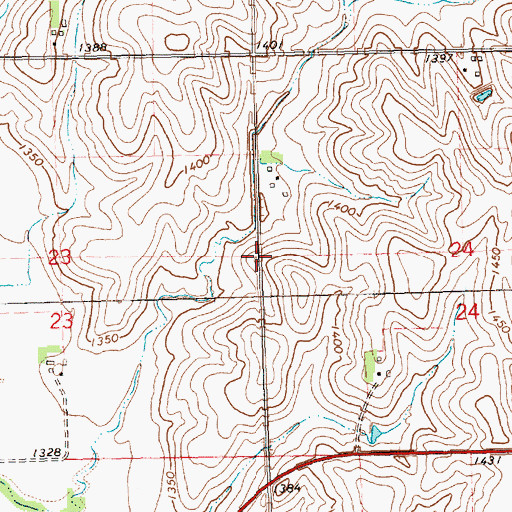 Topographic Map of Township of Pender, NE