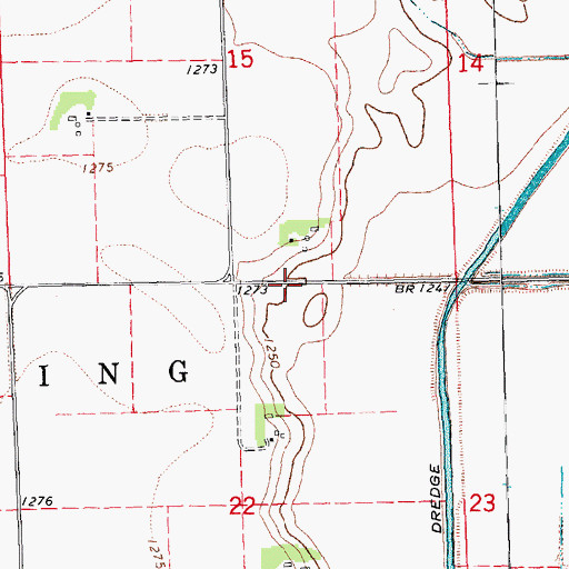 Topographic Map of Township of Pershing, NE