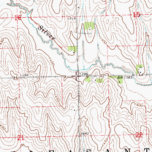 Topographic Map of Township of Pleasant Valley, NE