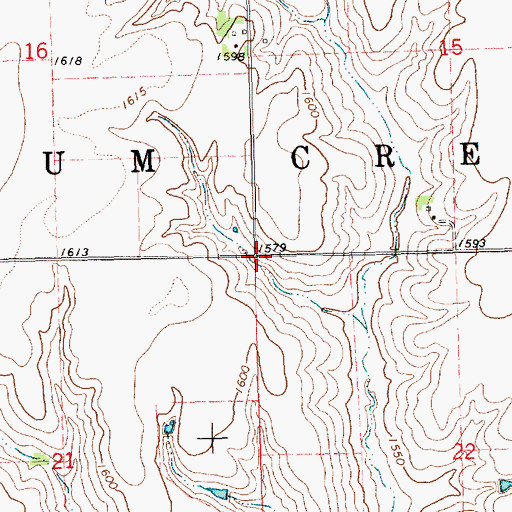 Topographic Map of Township of Plum Creek, NE