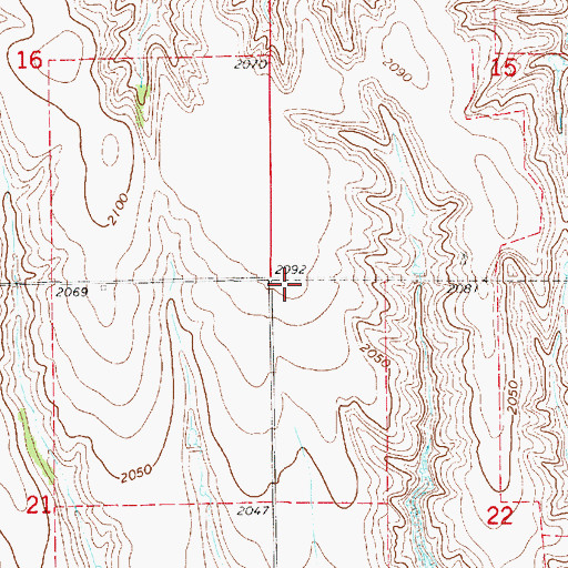 Topographic Map of Township of Prairie Dog, NE