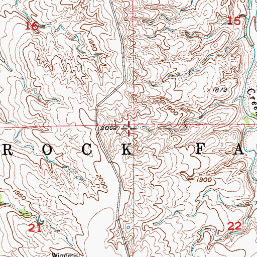 Topographic Map of Township of Rock Falls, NE