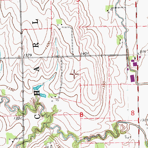 Topographic Map of Township of Saint Charles, NE