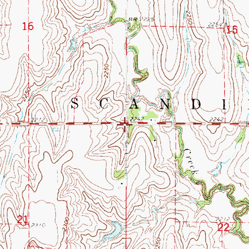 Topographic Map of Township of Scandinavia, NE