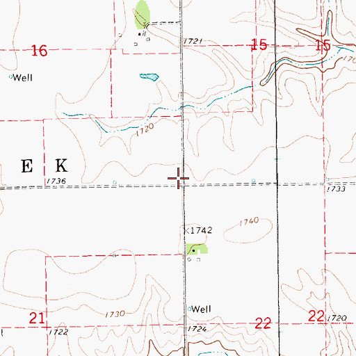 Topographic Map of Township of School Creek, NE