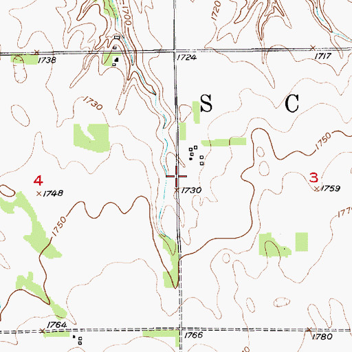 Topographic Map of Township of Scott, NE