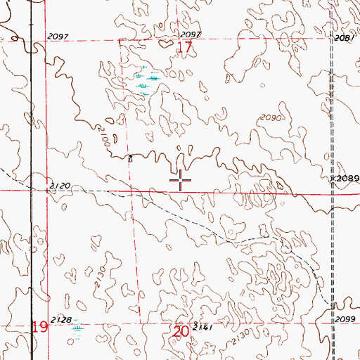 Topographic Map of Township of Shamrock, NE