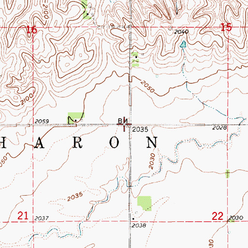 Topographic Map of Township of Sharon (historical), NE