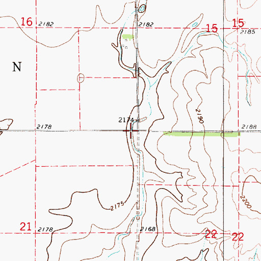 Topographic Map of Township of Sherman, NE
