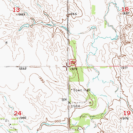 Topographic Map of Township of Shields, NE