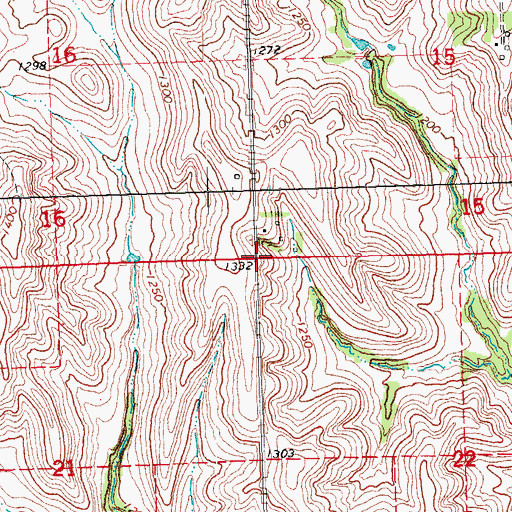 Topographic Map of Township of Silver Creek, NE
