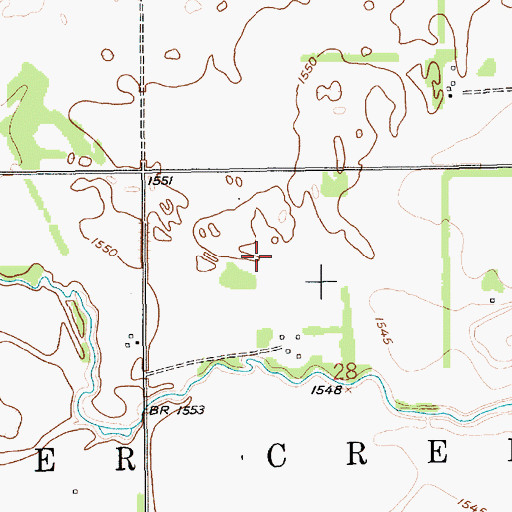 Topographic Map of Township of Silver Creek, NE