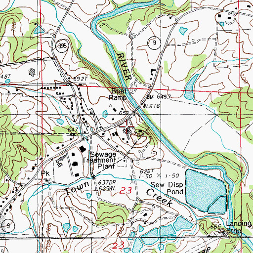 Topographic Map of Fulton County Hospital Heliport, AR
