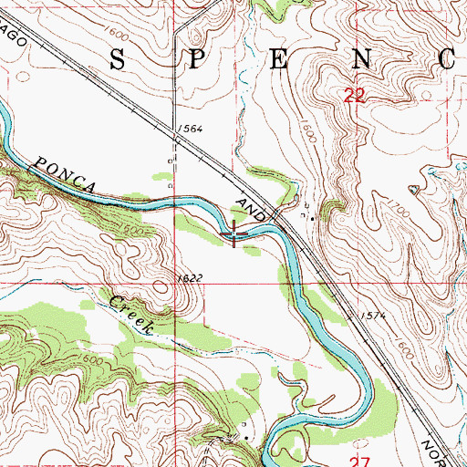 Topographic Map of Township of Spencer, NE