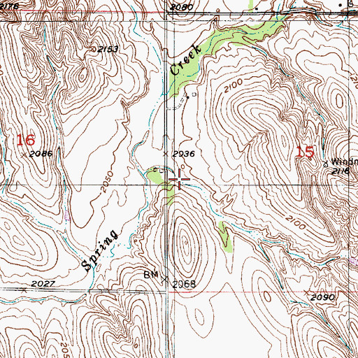 Topographic Map of Township of Springdale, NE